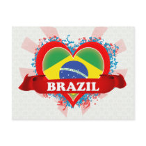 Vintage I Love Brazil Postcard