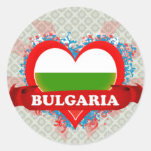 Vintage I Love Bulgaria Stickers
