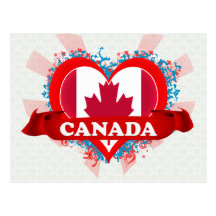 Vintage I Love Canada Post Card