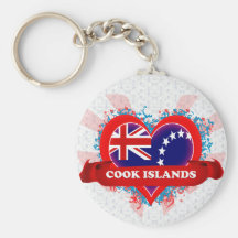 Vintage I Love Cook Islands Keychain