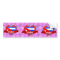 Vintage I Love Cuba Bumper Stickers