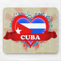 Vintage I Love Cuba Mouse Pads