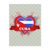 Vintage I Love Cuba Postcard