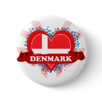 Vintage I Love Denmark Buttons