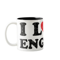 Vintage I Love English Mug