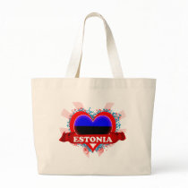 Vintage I Love Estonia Tote Bag