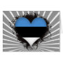 Vintage I Love Estonia Greeting Card