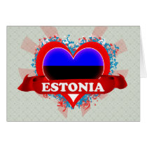 Vintage I Love Estonia Card