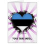 Vintage I Love Estonia Card