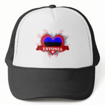 Vintage I Love Estonia Mesh Hat