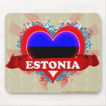 Vintage I Love Estonia Mousepad