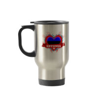 Vintage I Love Estonia Coffee Mug