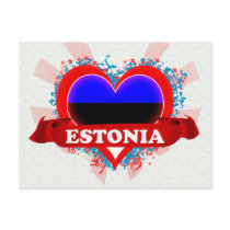 Vintage I Love Estonia Post Card