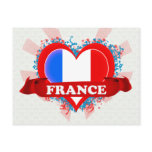 Vintage I Love France Postcard