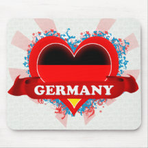 Vintage I Love Germany Mouse Pads