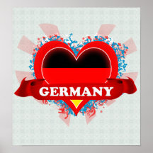 Vintage I Love Germany Print