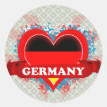 Vintage I Love Germany Stickers