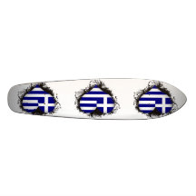 Vintage I Love Greece Custom Skate Board