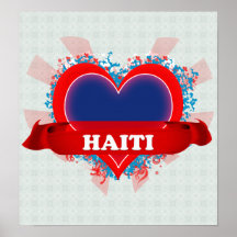 Vintage I Love Haiti Print