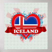 Vintage I Love Iceland Posters