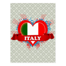 Vintage I Love Italy Postcard