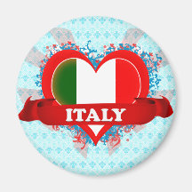 Vintage I Love Italy Refrigerator Magnet