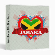 Vintage I Love Jamaica 3 Ring Binder