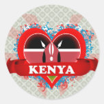 Vintage I Love Kenya Sticker