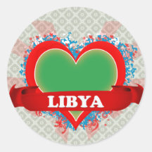 Vintage I Love Libya Stickers