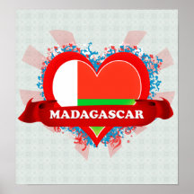 Vintage I Love Madagascar Posters