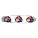 Vintage I Love Malaysia Custom Skateboard