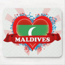 Vintage I Love Maldives Mousepad