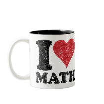 Vintage I Love Math Mugs