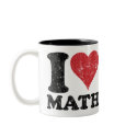 Vintage I Love Math mugs