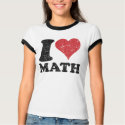 Vintage I Love Math Ringer T-Shirt