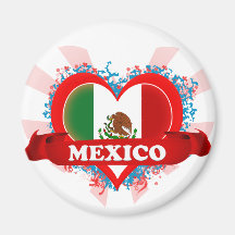Vintage I Love Mexico Fridge Magnets