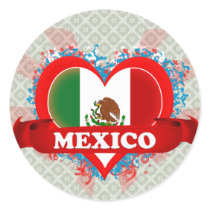 Vintage I Love Mexico Sticker