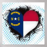 Vintage I Love North Carolina Print