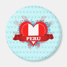 Vintage I Love Peru Refrigerator Magnets