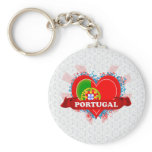 Vintage I Love Portugal Keychain