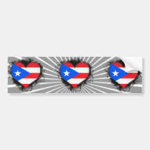 Vintage I Love Puerto Rico Bumper Stickers