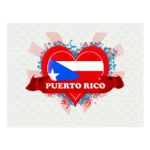 Vintage I Love Puerto Rico Post Card
