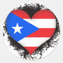 Vintage I Love Puerto Rico Stickers