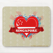 Vintage I Love Singapore Mousepads