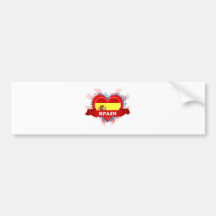 Vintage I Love Spain Bumper Sticker