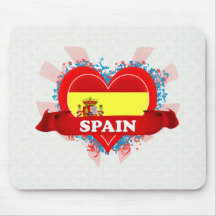 Vintage I Love Spain Mouse Pads