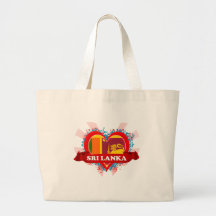 Vintage I Love Sri Lanka Tote Bag