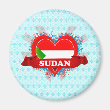 Vintage I Love Sudan Magnet
