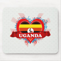 Vintage I Love Uganda Mousepad