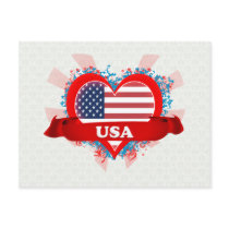 Vintage I Love Usa Postcard